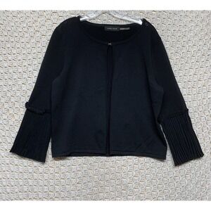 Ivanka Trump cardigan sweater womens Size‎ M black Long Sleeve Open Casual Top